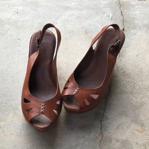 Kork-Ease Peep Toe Wedge Size 8